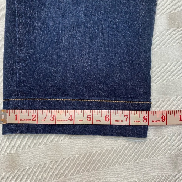 Kut from the Kloth Bermuda Shorts Sz 8 Dark Wash Gold Thread 4 pockets E… - Picture 7 of 15